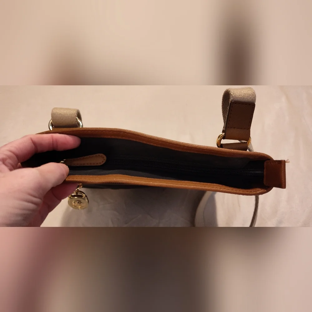 Michael Kors Black and Brown Crossbody Bag - Picture 7 of 13